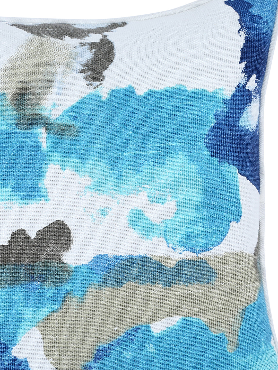 Cushion Cover 100% Cotton Floral Printed Cotton Blue, Pack of 5