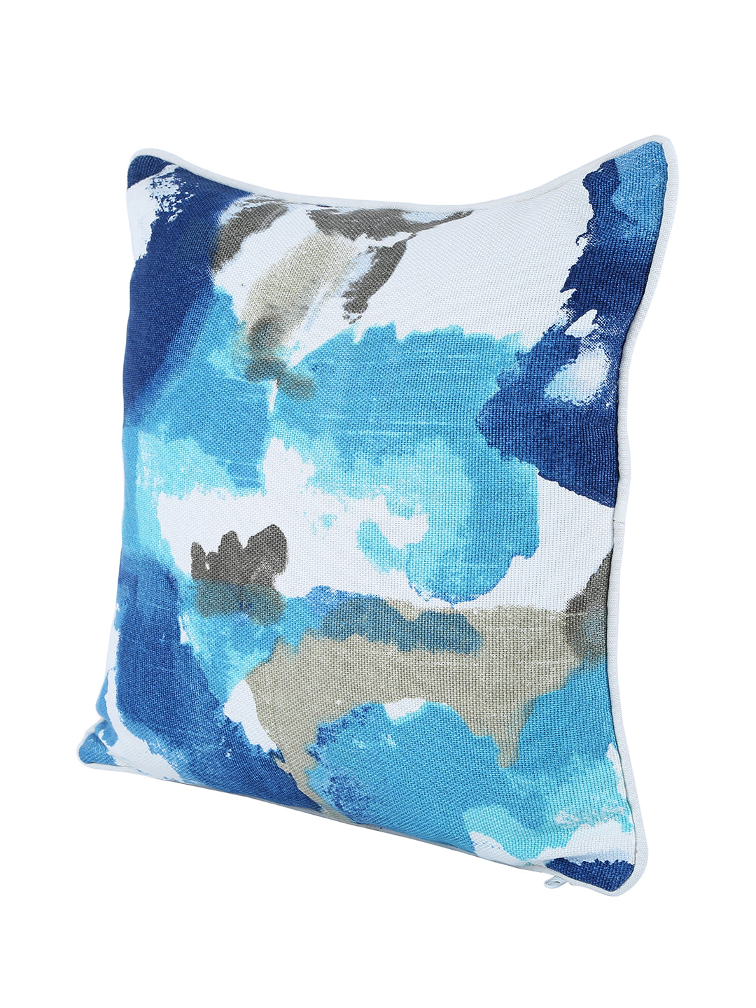 Cushion Cover 100% Cotton Floral Printed Cotton Blue, Pack of 5