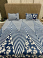 Soumya Blue Warm Double Bedsheet with 2 pillow covers