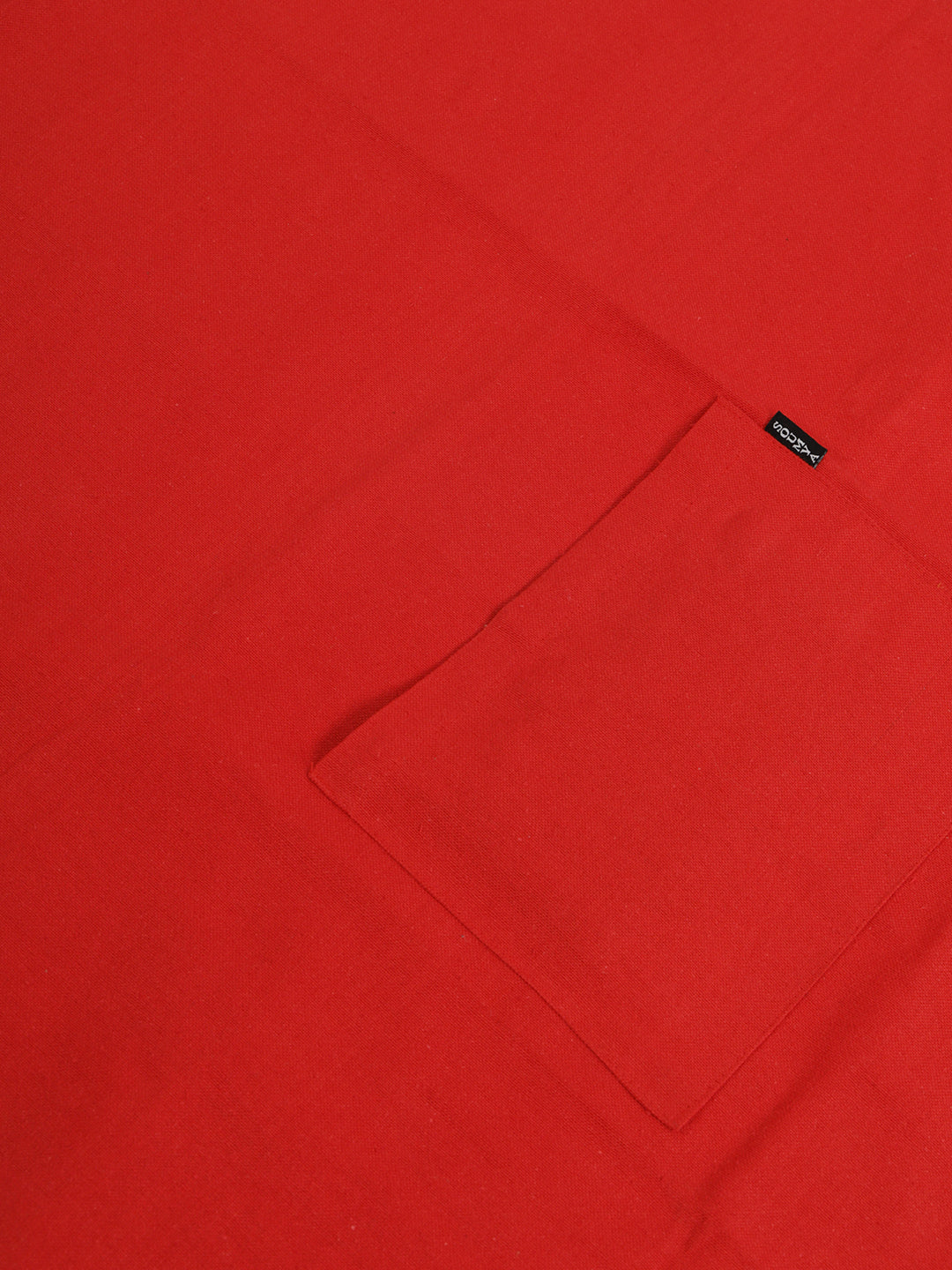 Premium Red Solid Cotton Kitchen Apron with Front Pocket - 1 Pc