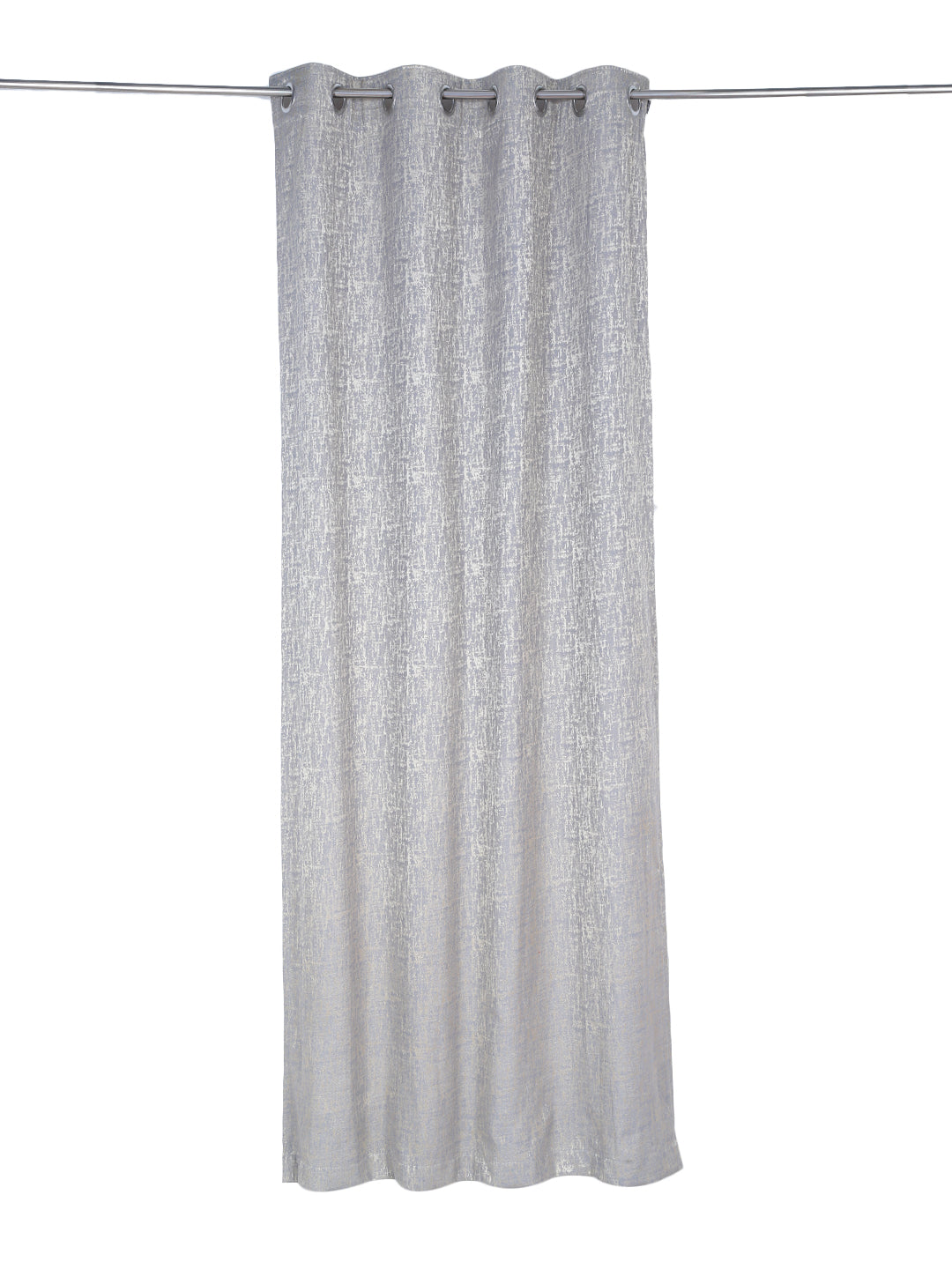 Soumya Hi end Satin Finish Premium Fabric Self Design Grey Color Curtain, Pack of 1