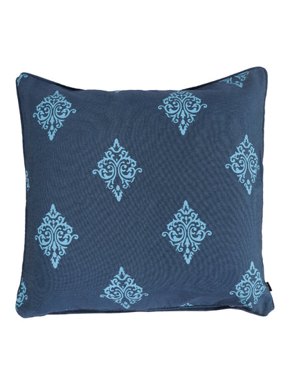 Set of 2 Premium Cotton Printed Blue Color Cushion Cover Set, 2 pc Cushion Cover