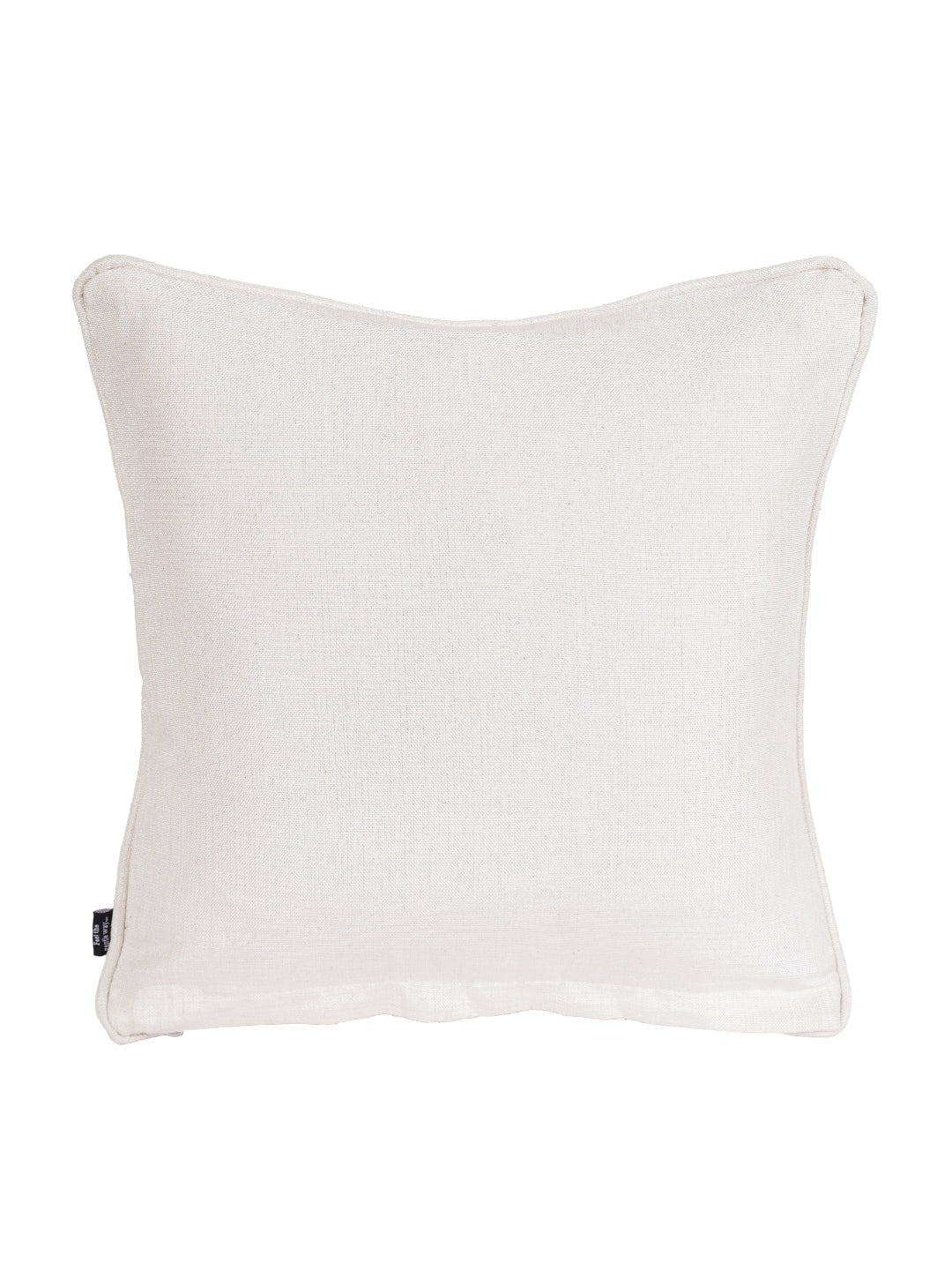 100% Polyester Jute Digital Gajri /Red Printed Cushion Cover, Pack of 2