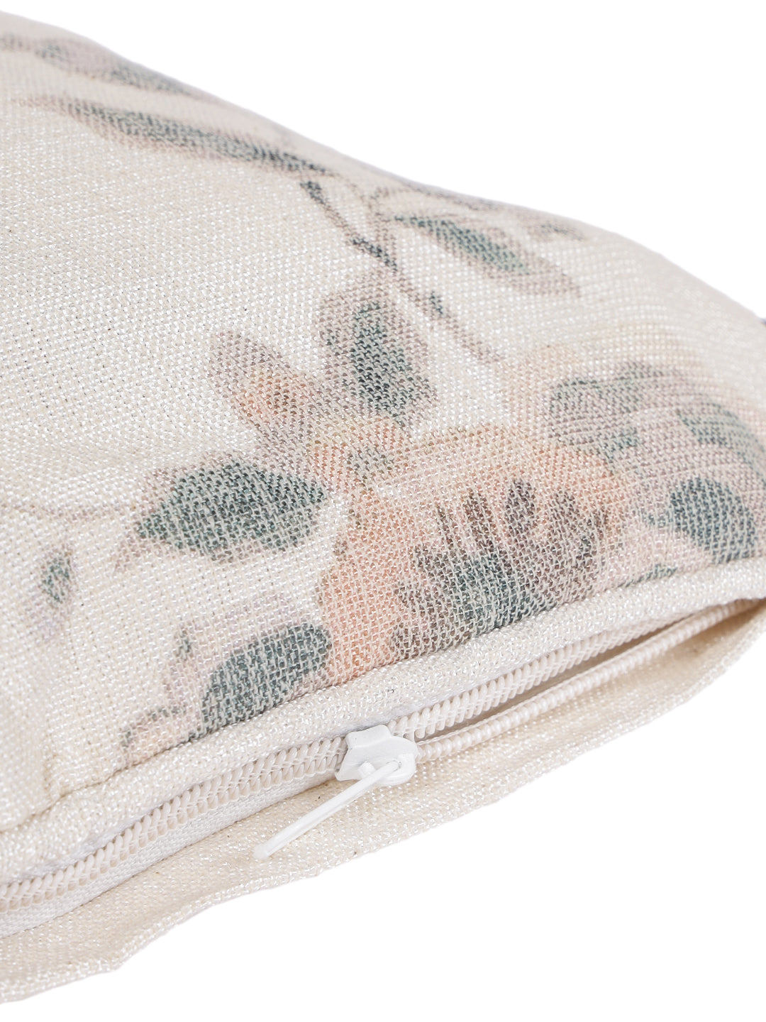 100% Polyester Jute Digital Green Printed Cushion Cover, Pack of 2