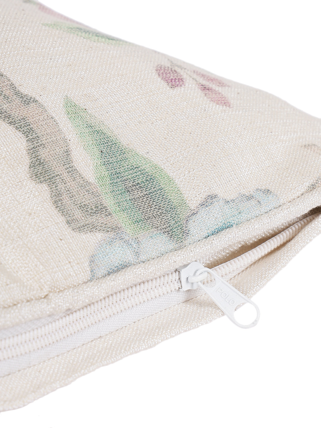 100% Polyester Jute Digital Firozi Printed Cushion Cover, Pack of 2
