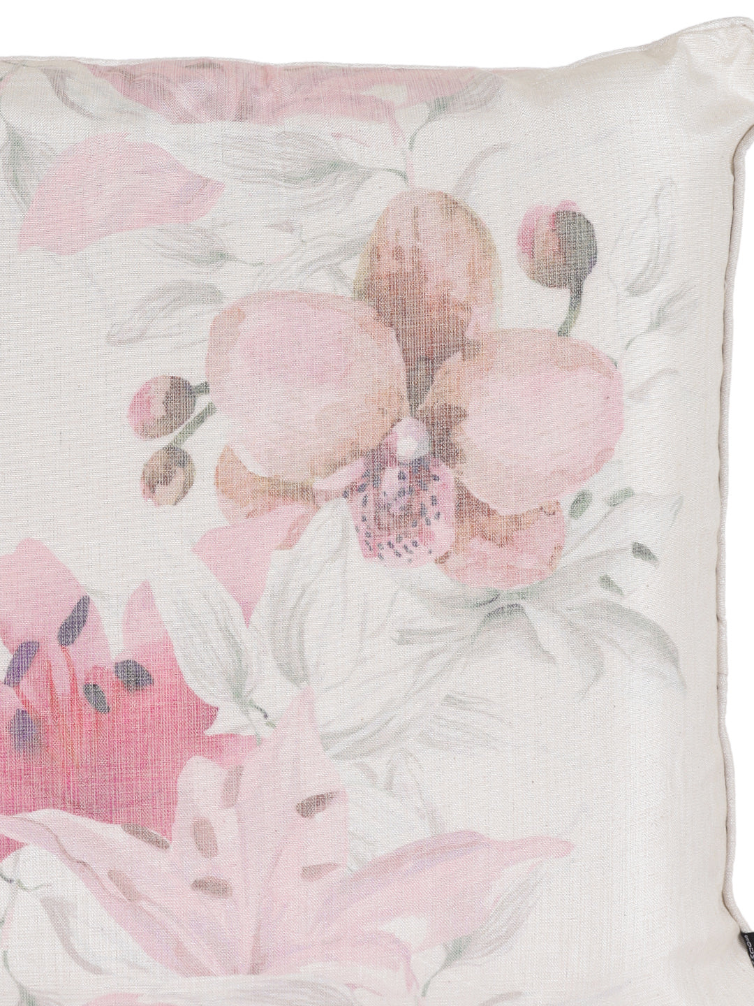 Set of 2 Premium Floral Design Pink Color Cushion Cover Set, 2 pc Cushion Cover