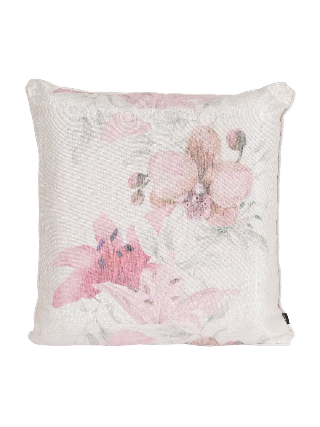 Set of 2 Premium Floral Design Pink Color Cushion Cover Set, 2 pc Cushion Cover