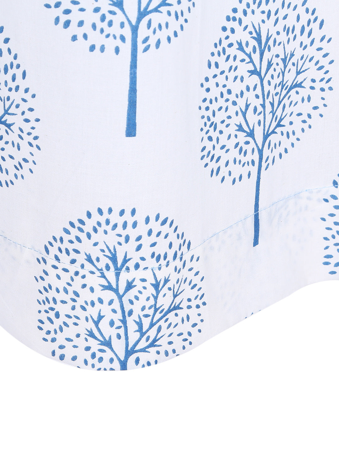 Soumya Premium Lightweight Voile Semi Sheer Blue Eyelet Curtain, Pack of 1