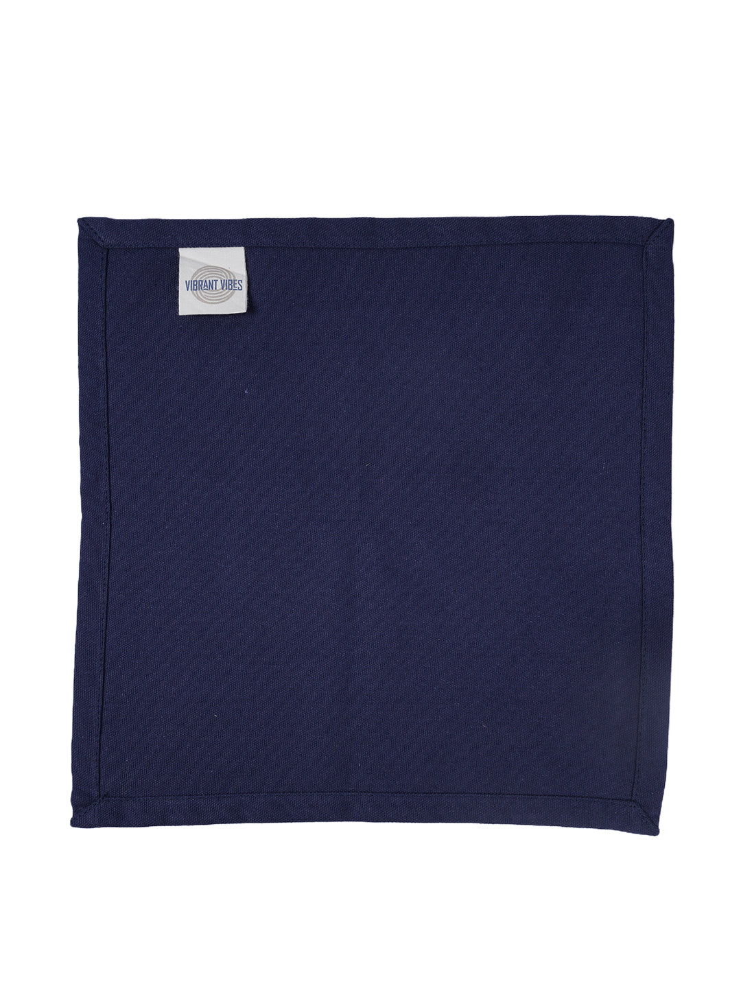 Set of 6 Cotton Plain Navy Blue Color Table Napkin, 6pc Napkin Set