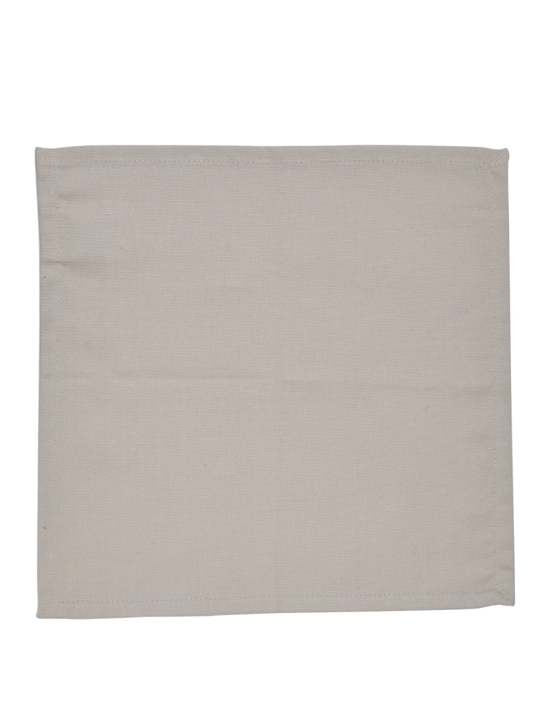 Set of 6 Cotton Plain Beige Color Table Napkin, 6pc Napkin Set