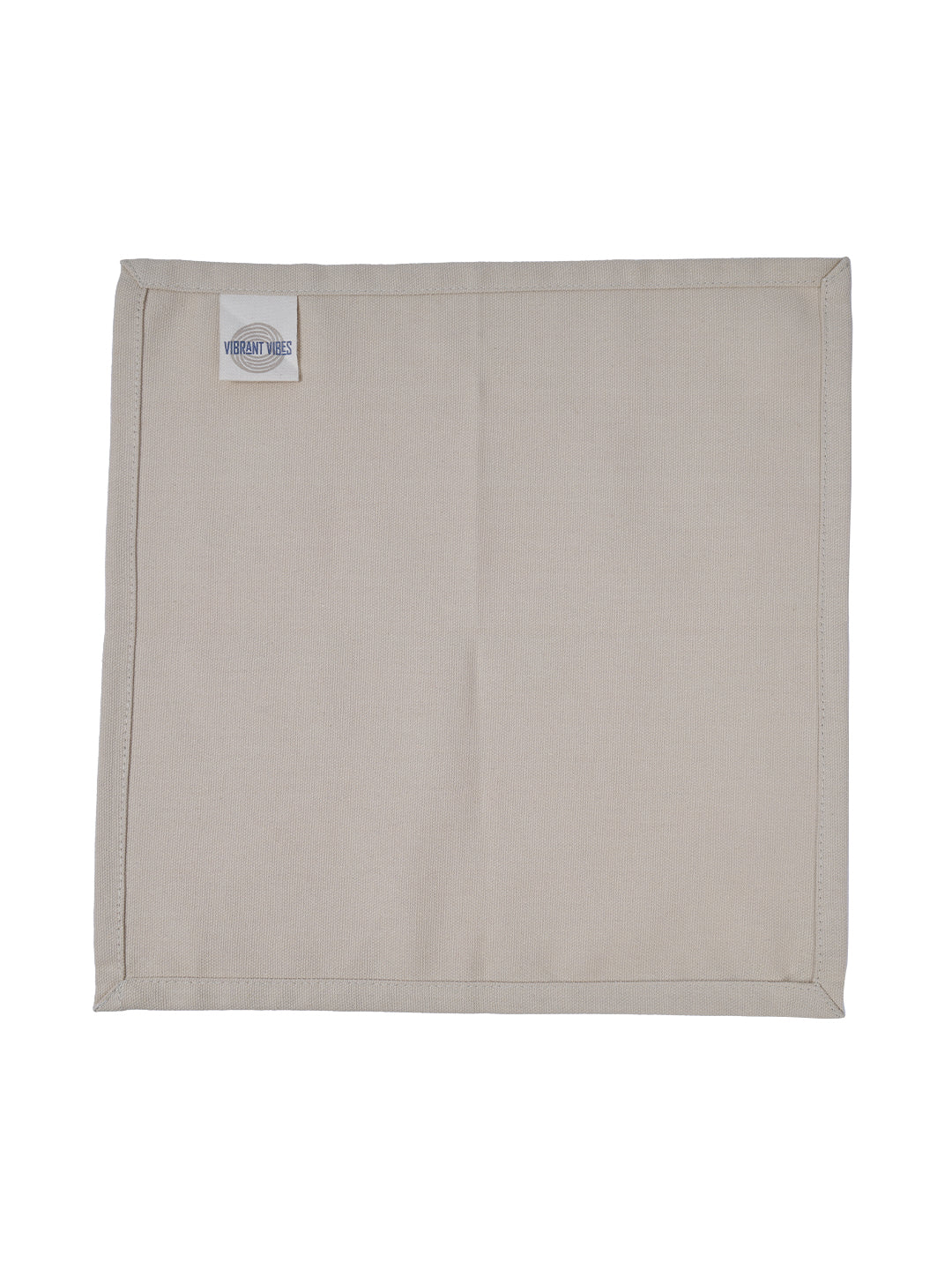 Set of 6 Cotton Plain Beige Color Table Napkin, 6pc Napkin Set