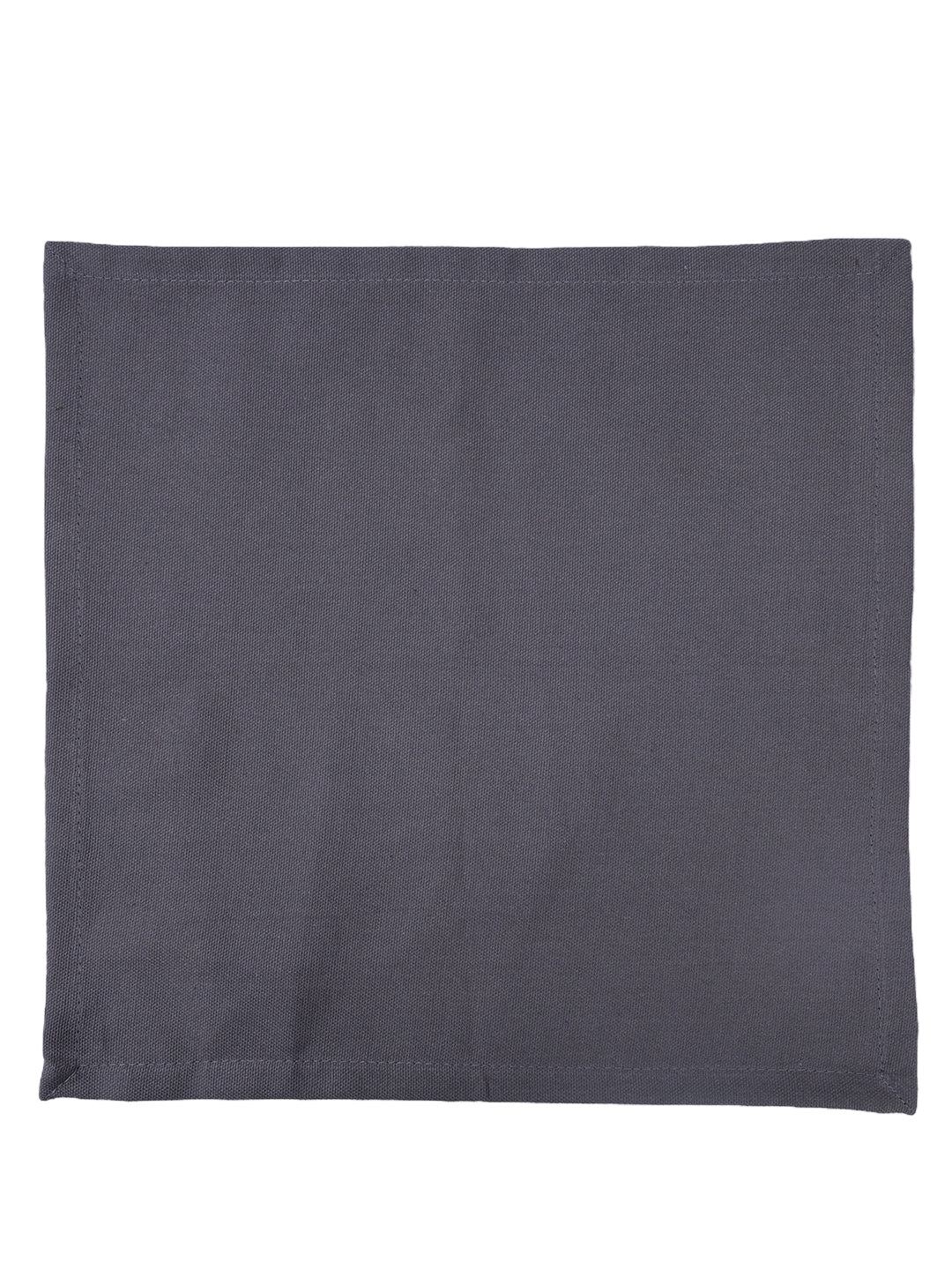 Set of 6 Cotton Plain Silver Color Table Napkin, 6pc Napkin Set