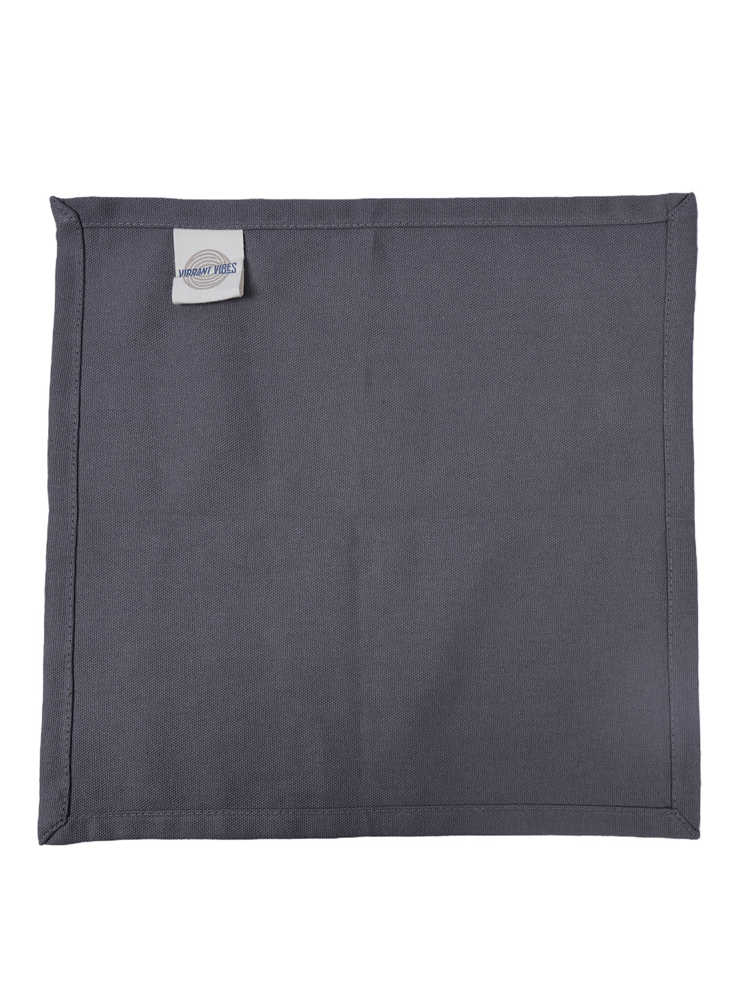 Set of 6 Cotton Plain Silver Color Table Napkin, 6pc Napkin Set