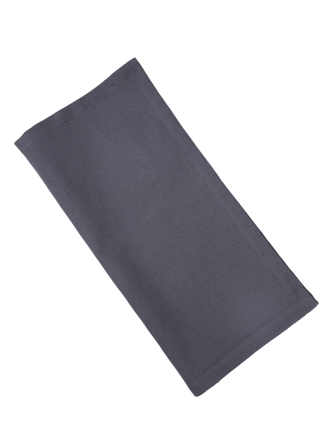 Set of 6 Cotton Plain Silver Color Table Napkin, 6pc Napkin Set