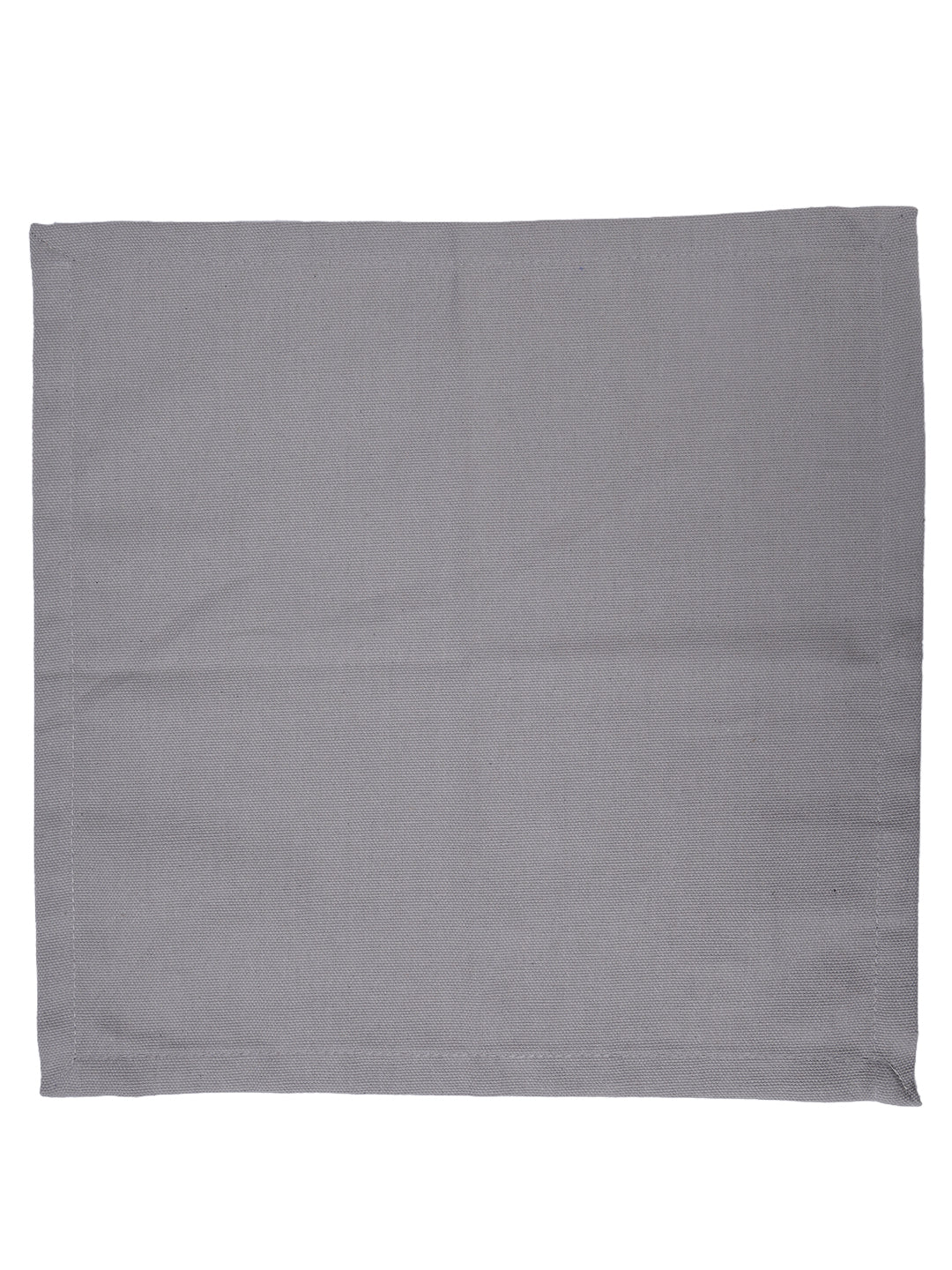 Set of 6 Cotton Plain Grey Color Table Napkin, 6pc Napkin Set