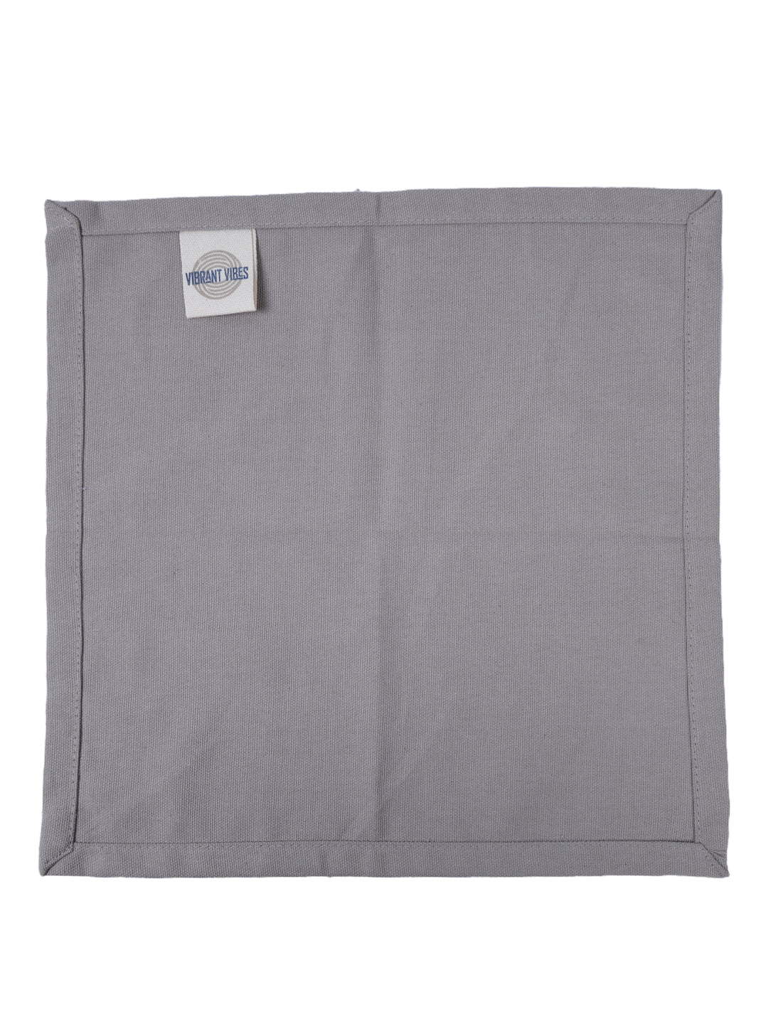 Set of 6 Cotton Plain Grey Color Table Napkin, 6pc Napkin Set
