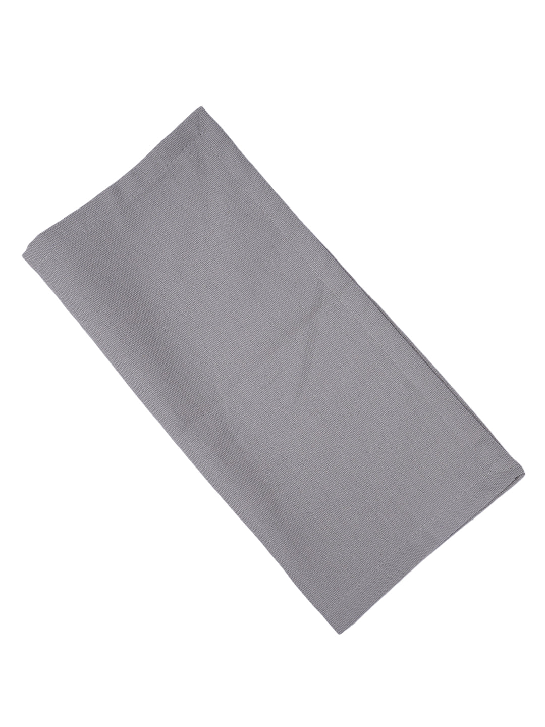 Set of 6 Cotton Plain Grey Color Table Napkin, 6pc Napkin Set