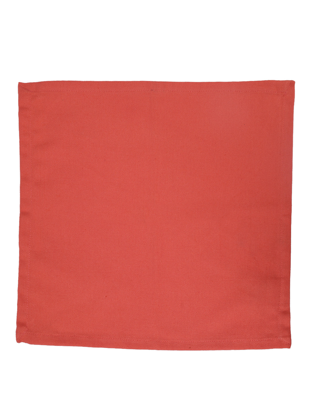 Set of 6 Cotton Plain Peach Color Table Napkin, 6pc Napkin Set