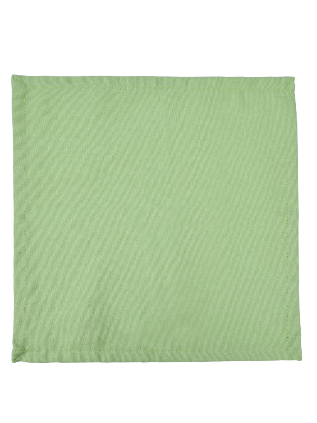 Set of 6 Cotton Plain Lime Green Color Table Napkin, 6pc Napkin Set