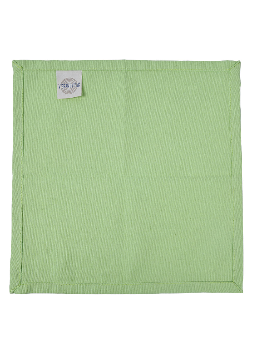 Set of 6 Cotton Plain Lime Green Color Table Napkin, 6pc Napkin Set