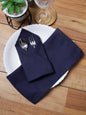 Set of 6 Cotton Plain Navy Blue Color Table Napkin, 6pc Napkin Set