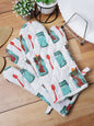 Set of 2 Quilted Heat Resistant Cotton Oven Gloves Turquoise Color