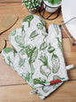 Set of 2 Quilted Heat Resistant Cotton Oven Gloves Green Color