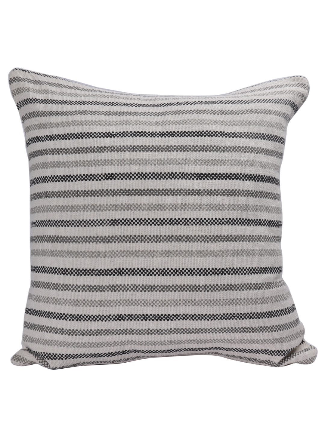 Soumya Premium Throw and Cushion Cover Set Black and Grey Color, 1 Pc