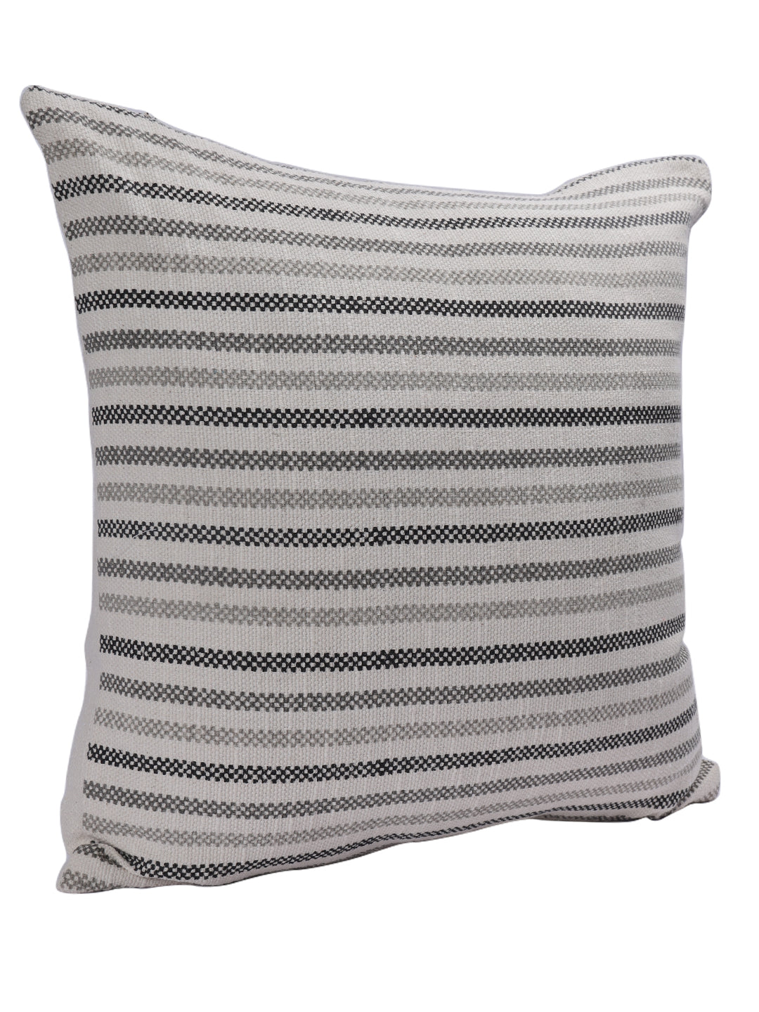 Soumya Premium Throw and Cushion Cover Set Black and Grey Color, 1 Pc