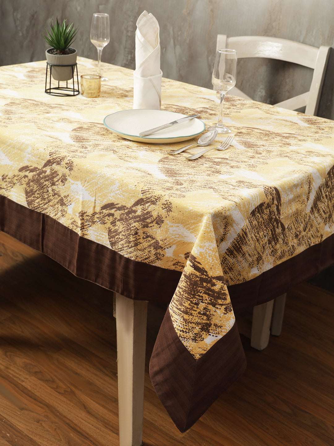 Table Covers in Beige color made with  Cotton Material , Kitchen Linen - 1 pc