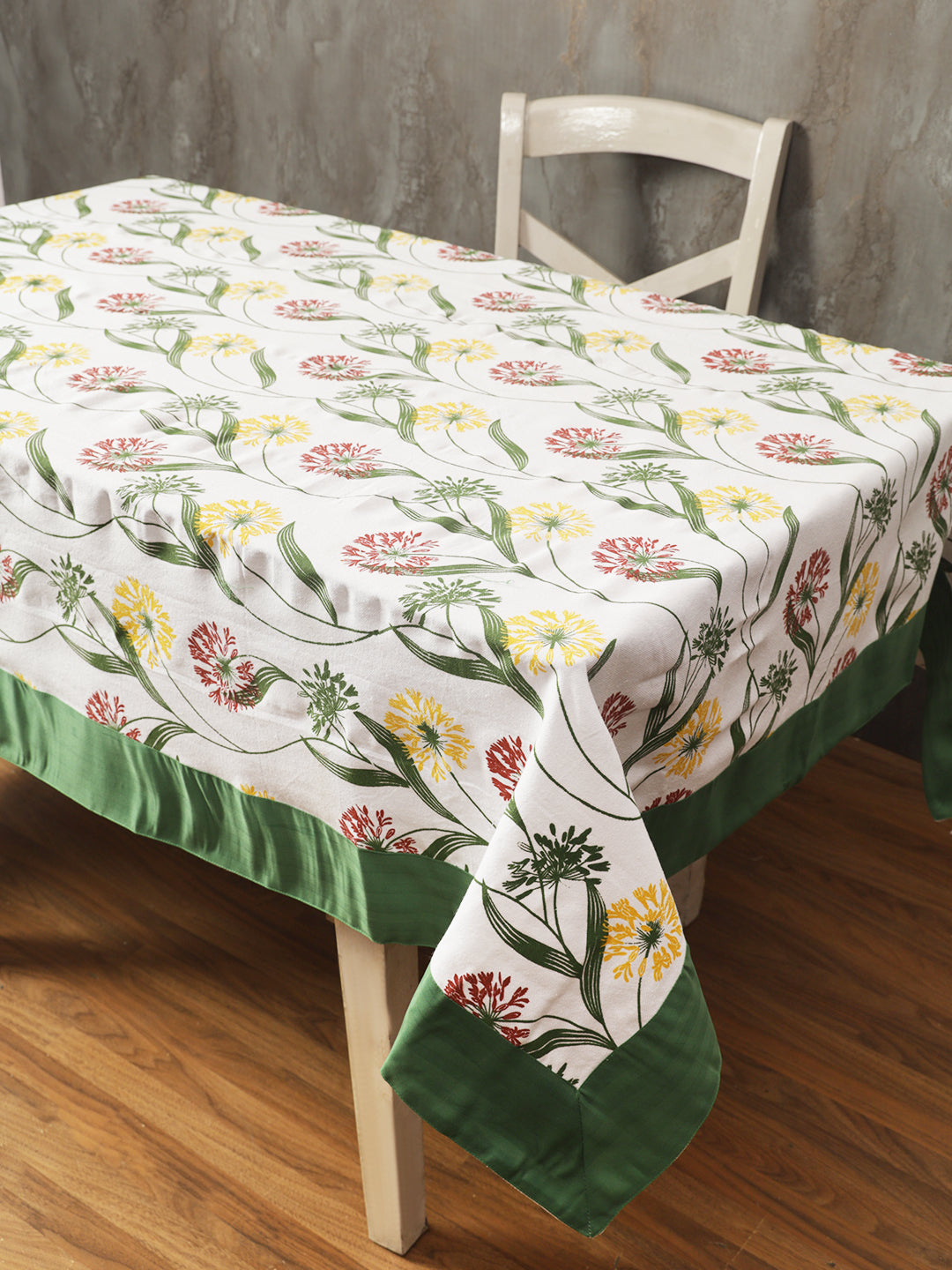 Table Covers in Green color made with  Cotton Material , Kitchen Linen - 1 pc