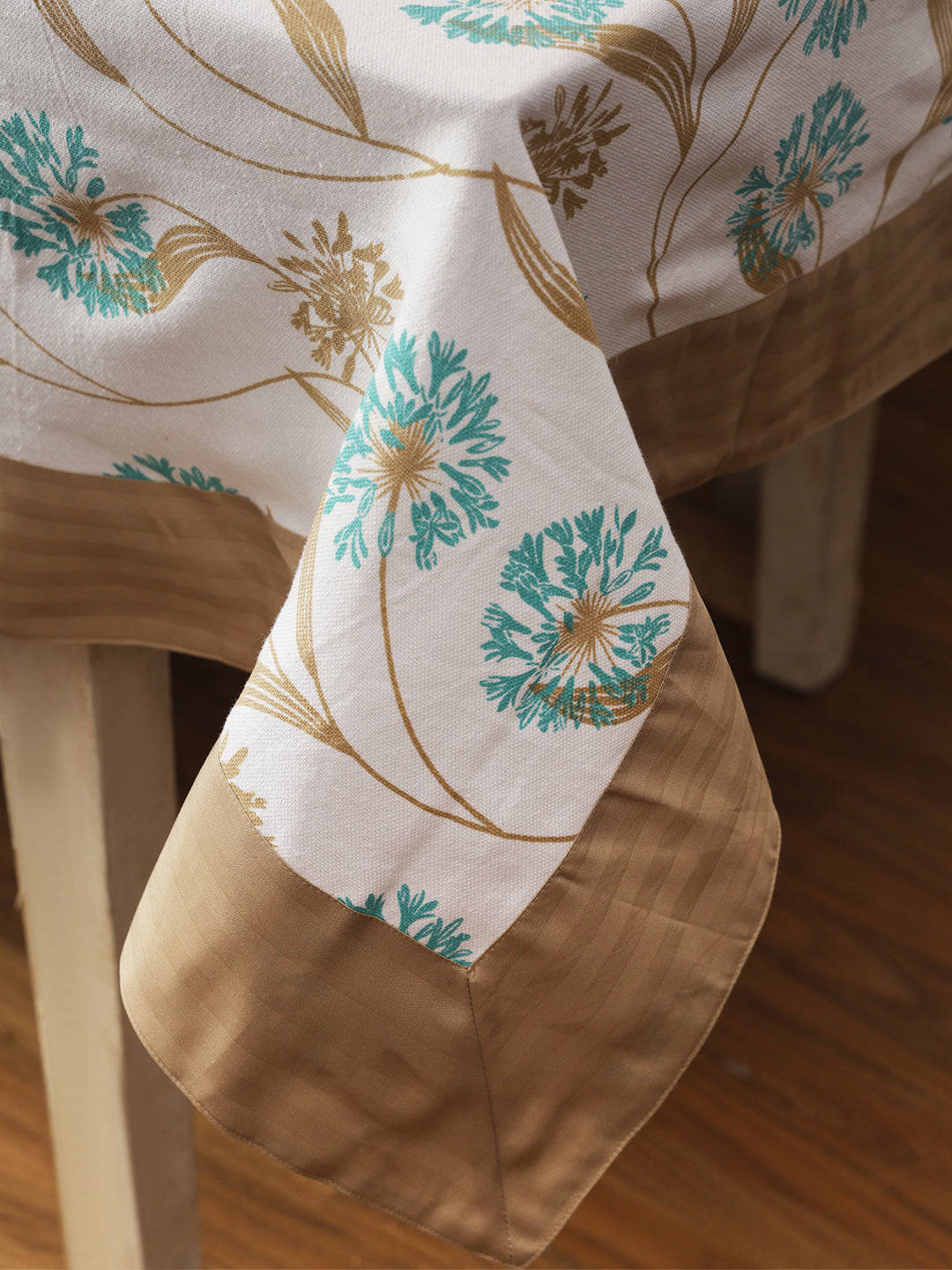 Table Covers in Firozi color made with  Cotton Material , Kitchen Linen - 1 pc