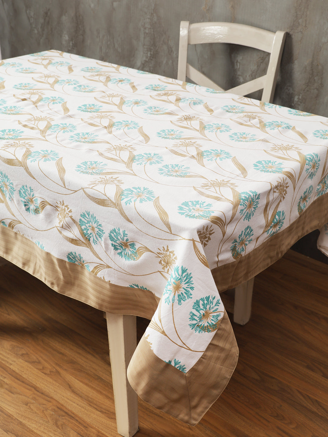 Table Covers in Firozi color made with  Cotton Material , Kitchen Linen - 1 pc