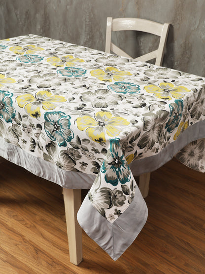 Table Covers in Grey color made with  Cotton Material , Kitchen Linen - 1 pc