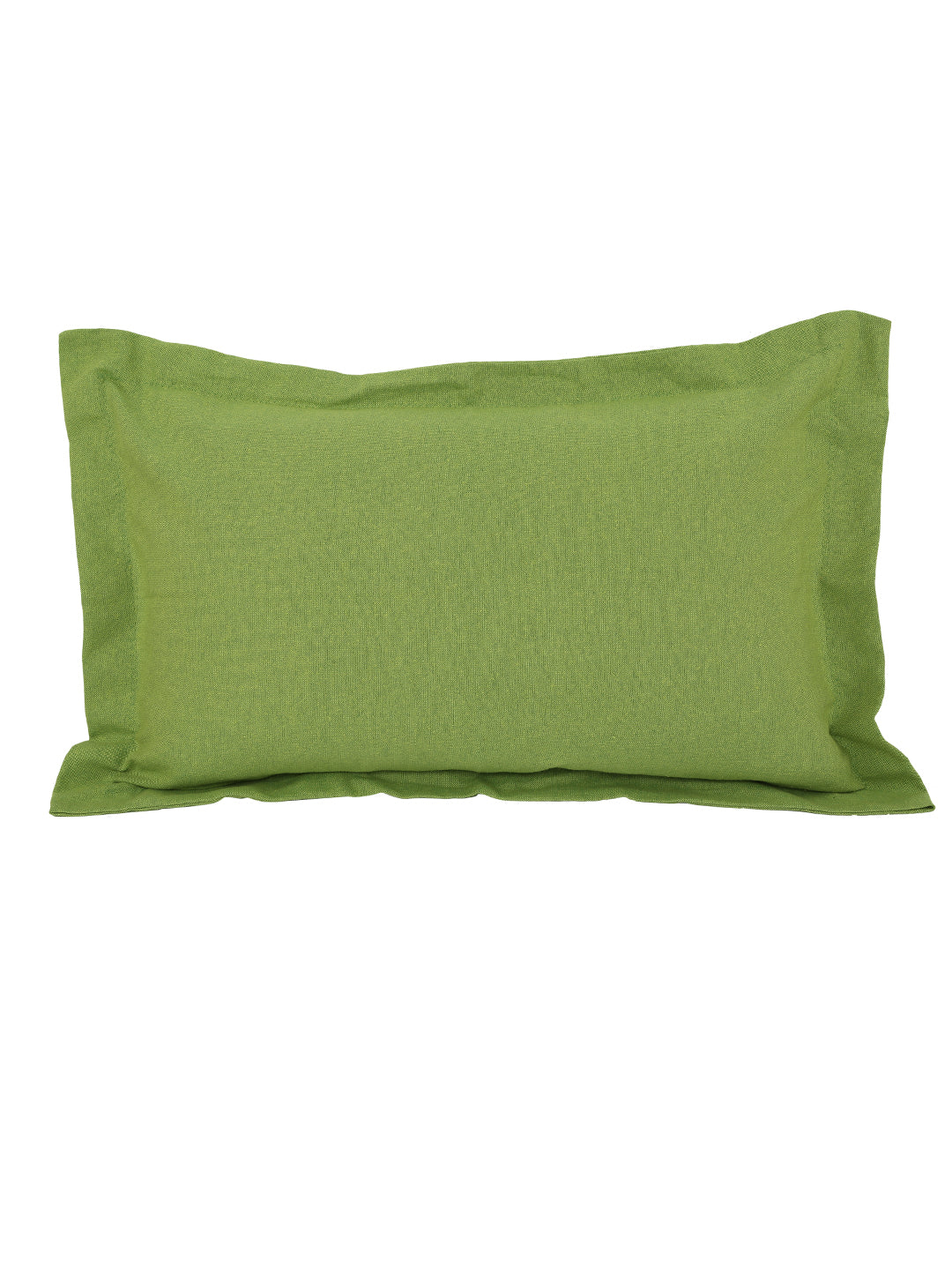Green Solid Cotton Pillow Cover, 2 pc Pillow Cover