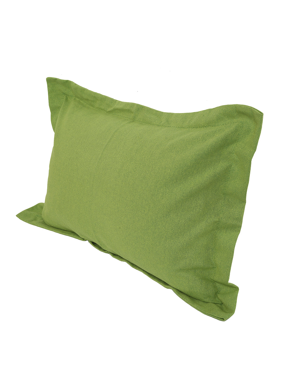Green Solid Cotton Pillow Cover, 2 pc Pillow Cover