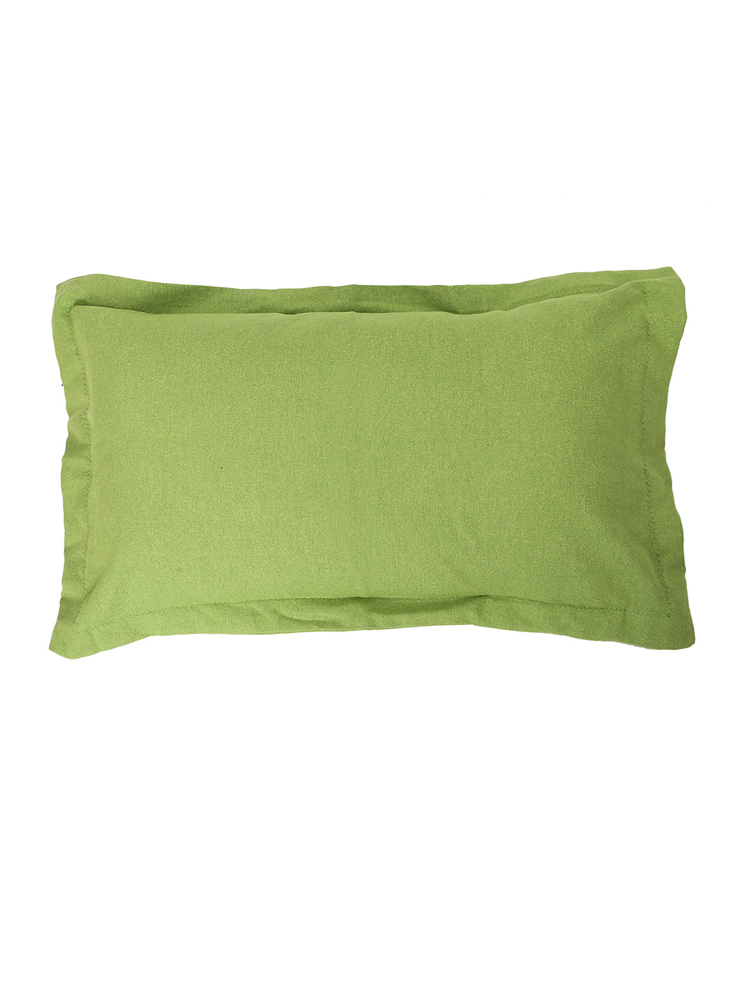 Green Solid Cotton Pillow Cover, 2 pc Pillow Cover