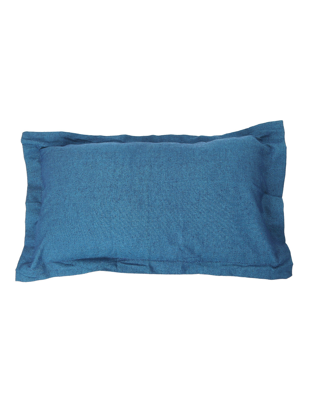 Blue Solid Cotton Pillow Cover, 2 pc Pillow Cover