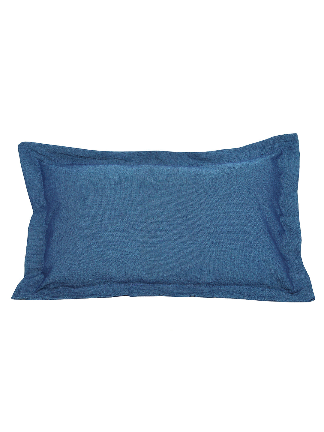 Blue Solid Cotton Pillow Cover, 2 pc Pillow Cover