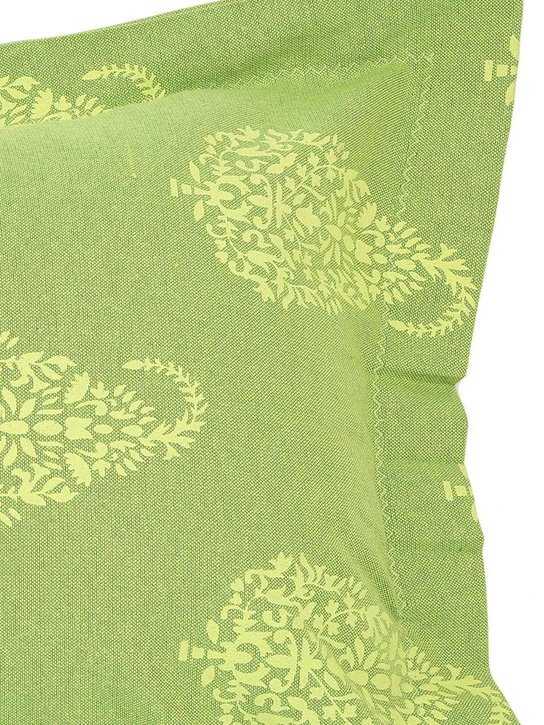 Set of 2 Premium Cotton Printed Green Color Cotton Pillow Cover