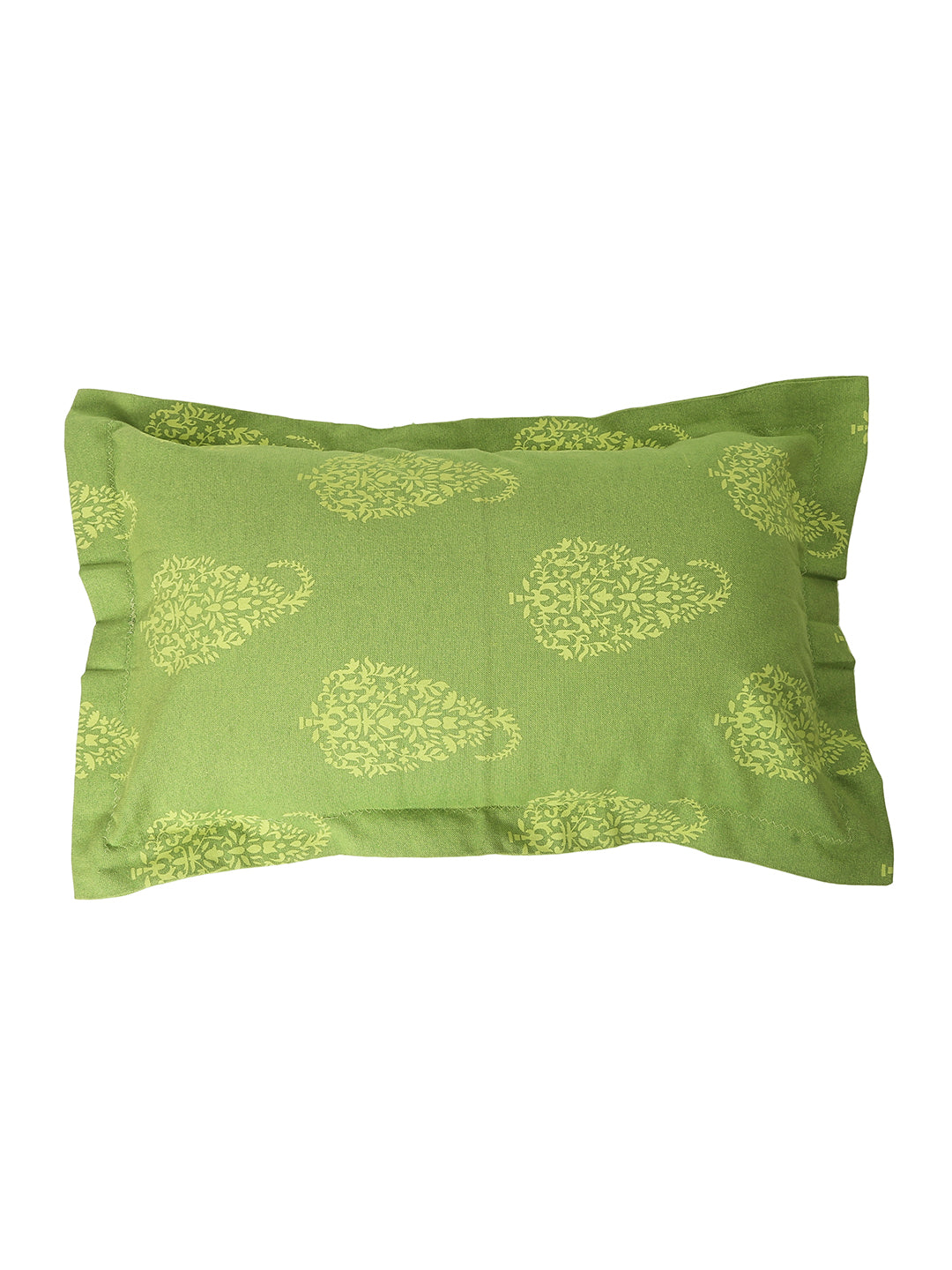 Set of 2 Premium Cotton Printed Green Color Cotton Pillow Cover