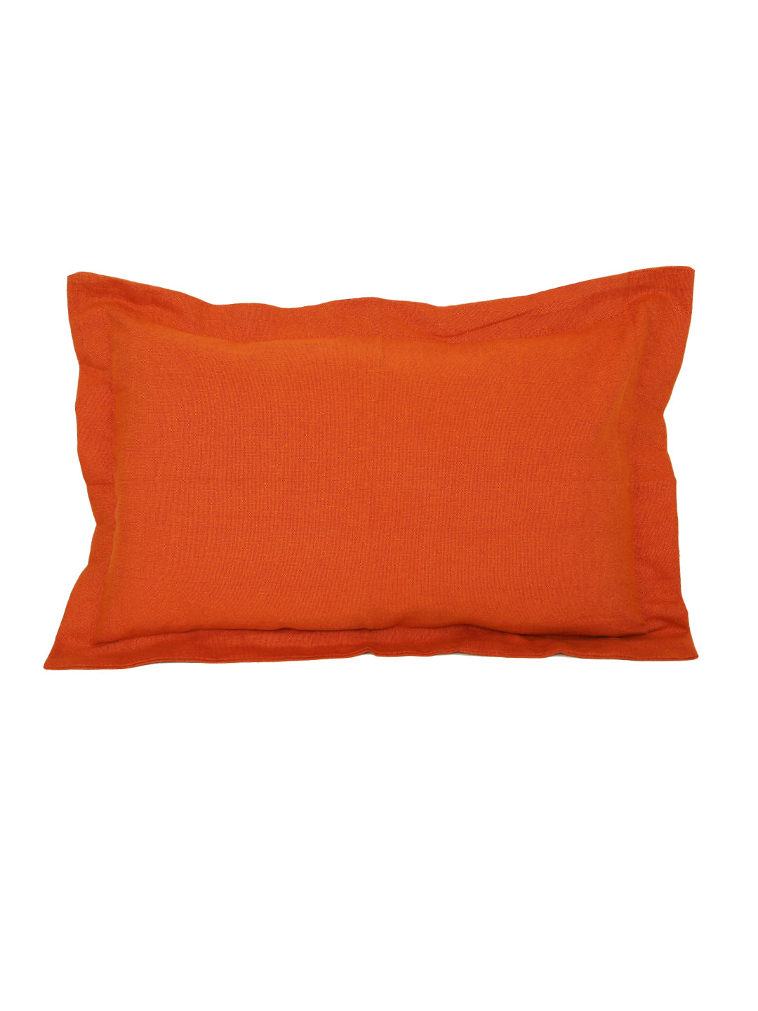 Orange Solid Cotton Pillow Cover, 2 pc Pillow Cover