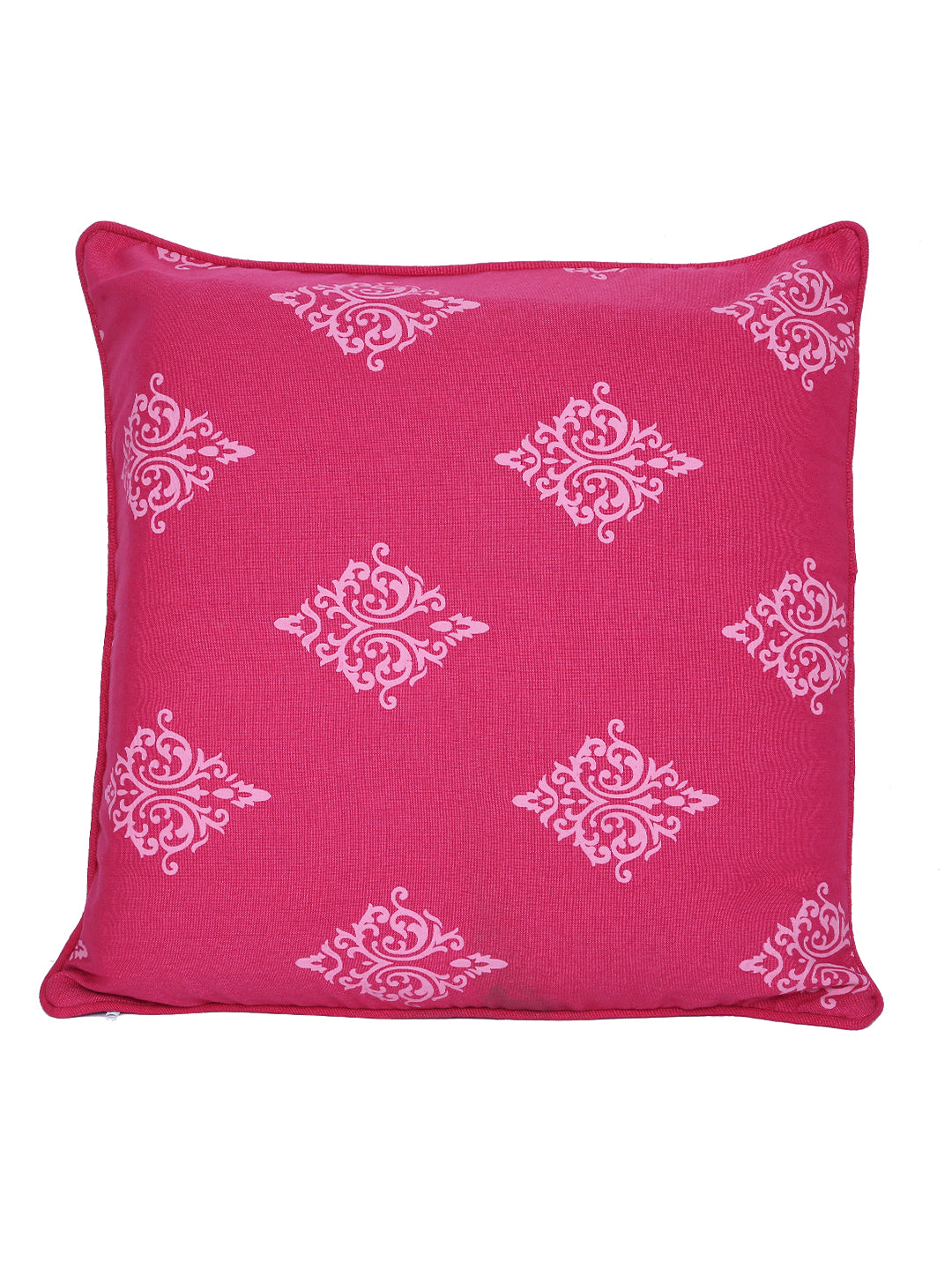 Set of 2 Premium Cotton Printed Pink Color Cushion Cover Set, 2 pc Cushion Cover