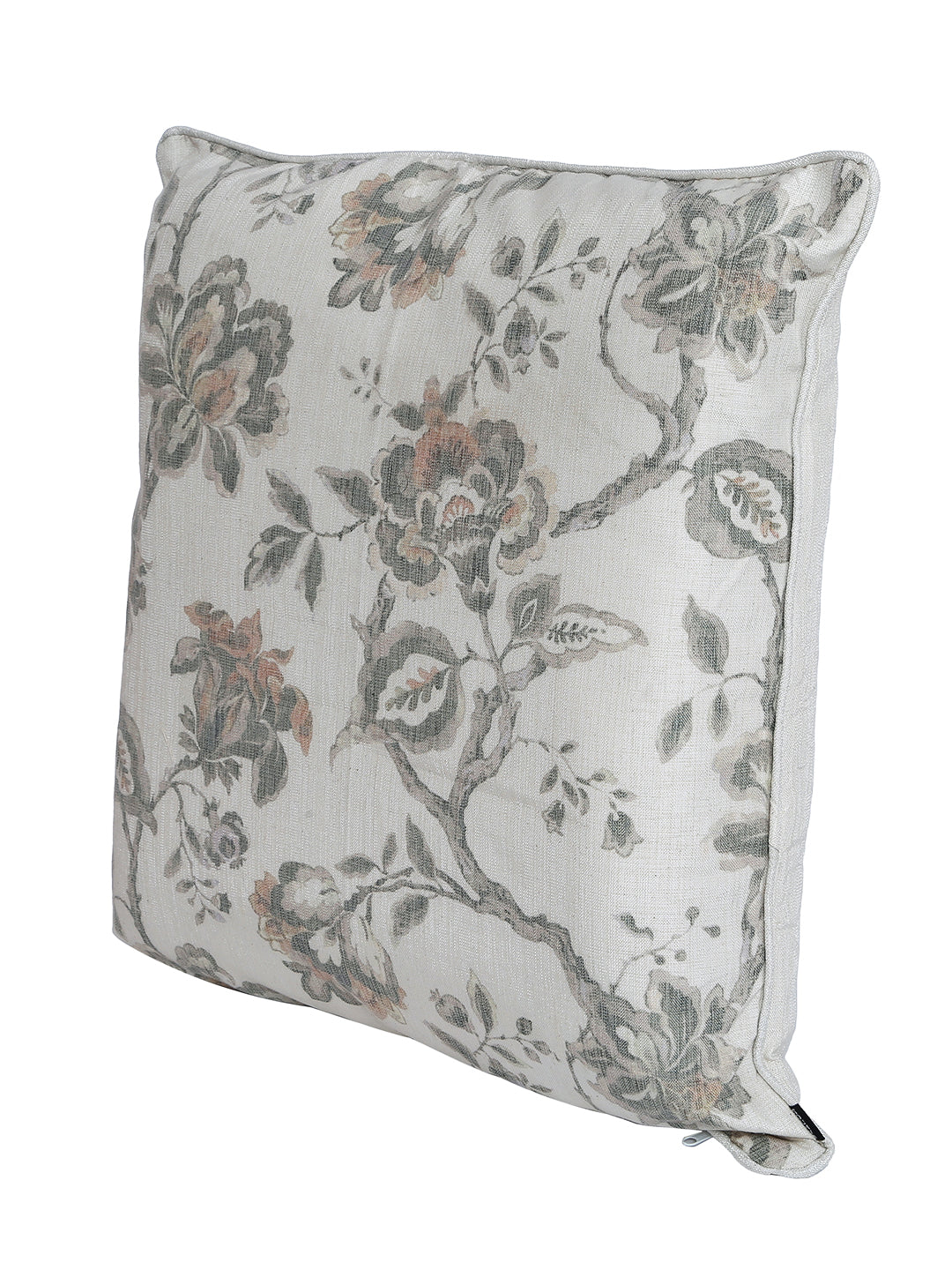 Set of 2 Premium Floral Design Green Color Cushion Cover Set, 2 pc Cushion Cover