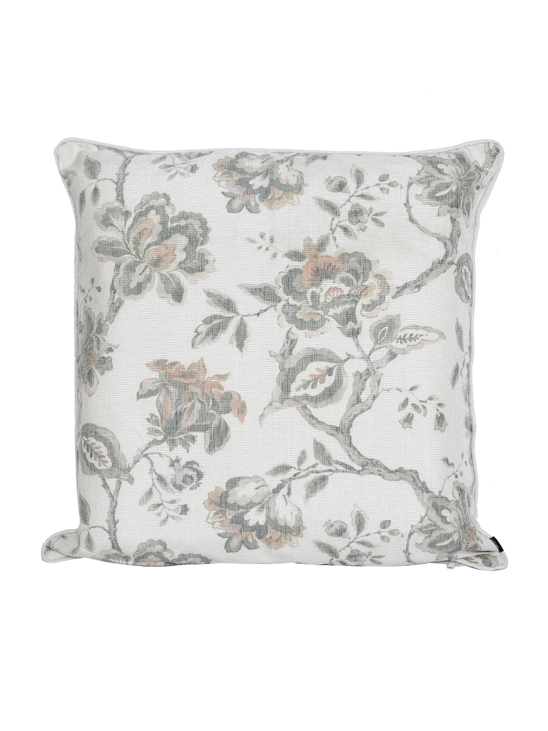 Set of 2 Premium Floral Design Green Color Cushion Cover Set, 2 pc Cushion Cover