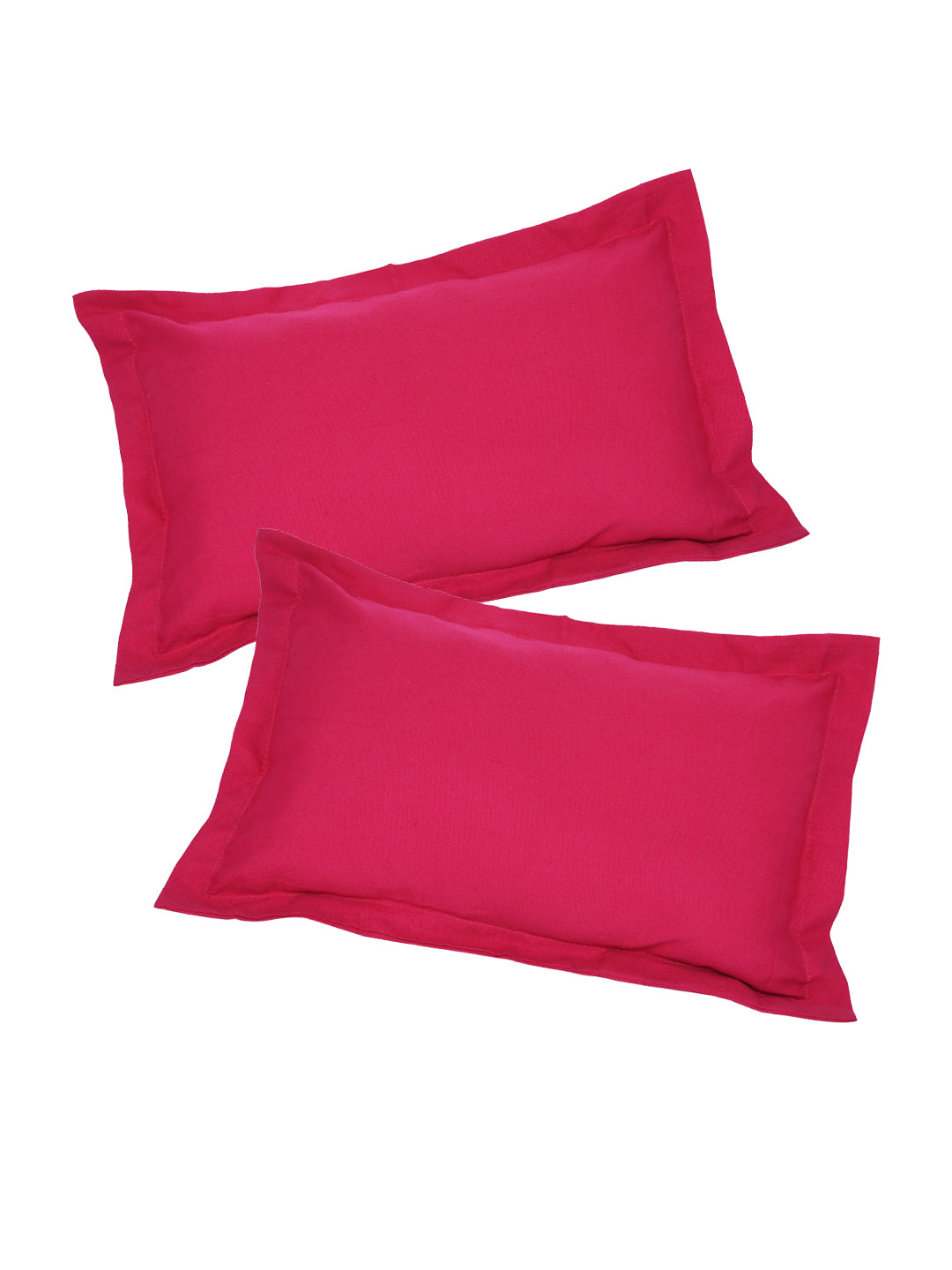 Pink Solid Cotton Pillow Cover, 2 pc Pillow Cover