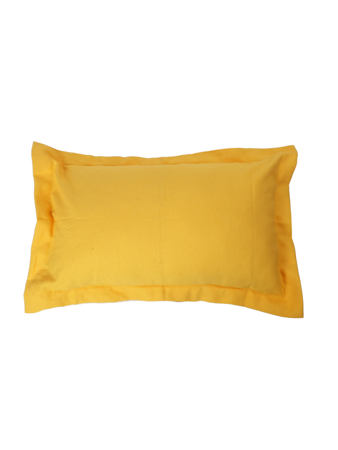 Yellow Solid Cotton Pillow Cover, 2 pc Pillow Cover