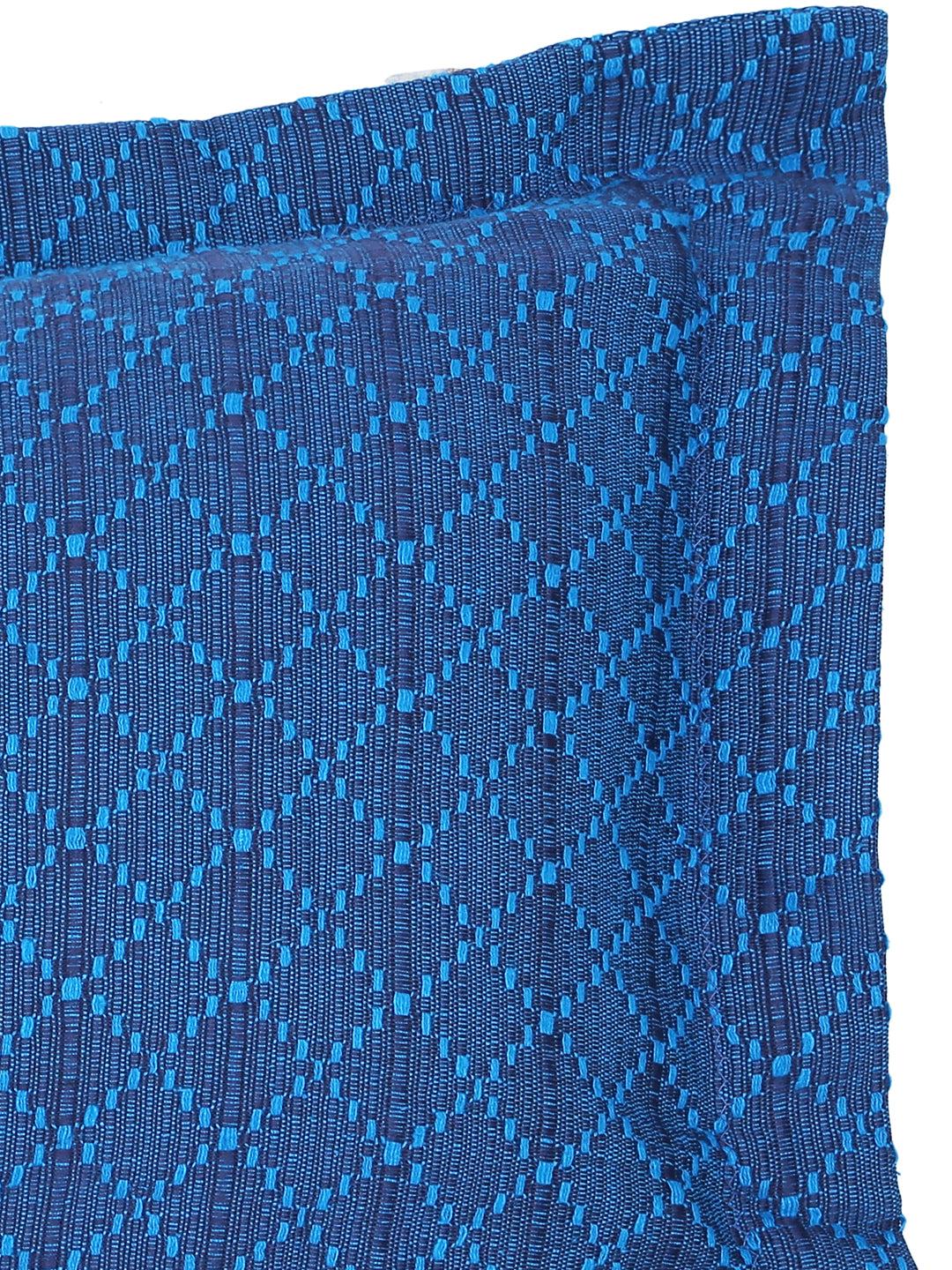 Dobby Design Blue Colour Cotton Pillow Cover, 2 pc Pillow Cover
