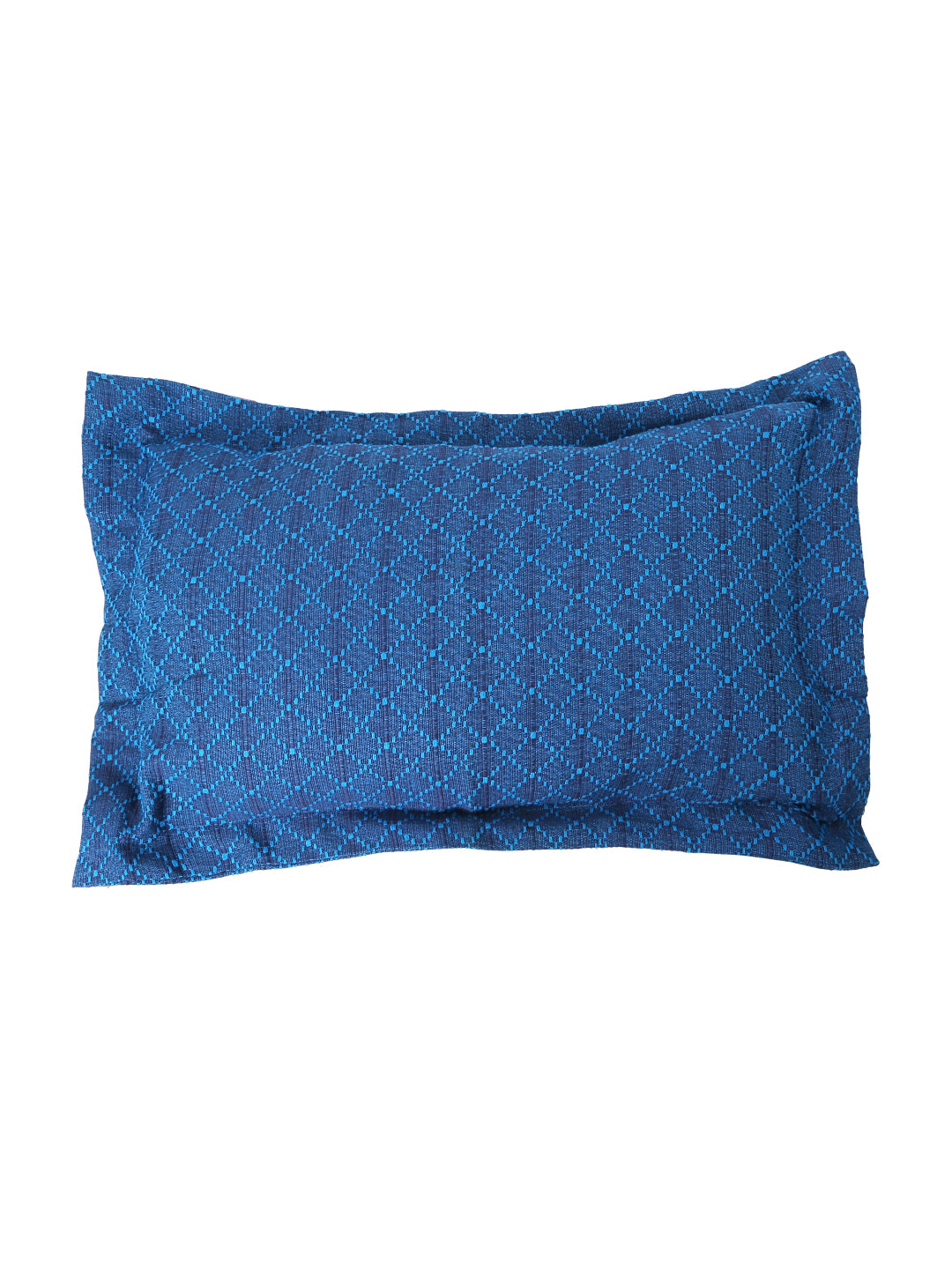 Dobby Design Blue Colour Cotton Pillow Cover, 2 pc Pillow Cover