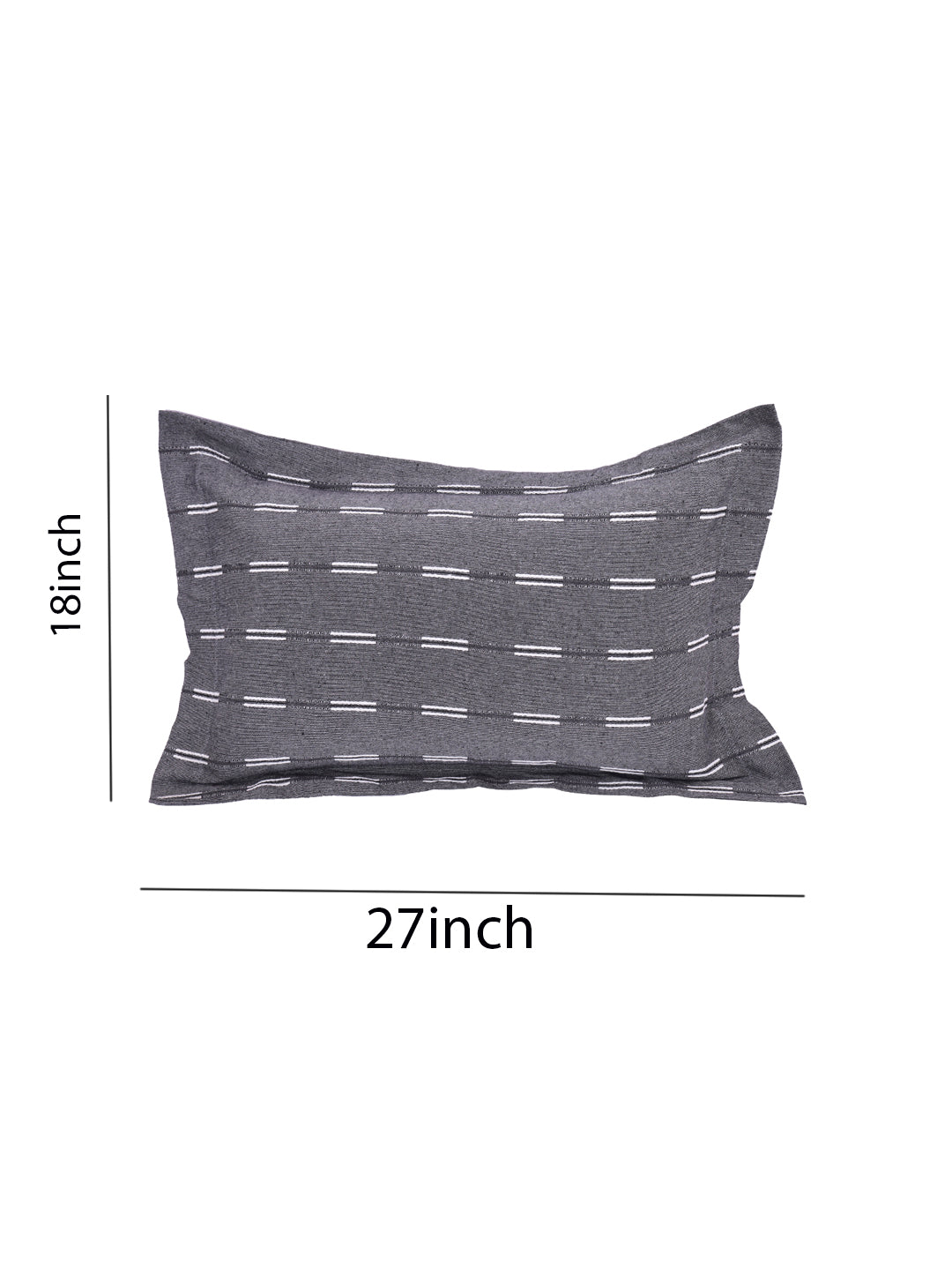 Pillow Covers in Grey color made with  Cotton Material , Bedding - 2 Pcs